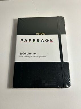 2026 Black Weekly & Monthly Planner